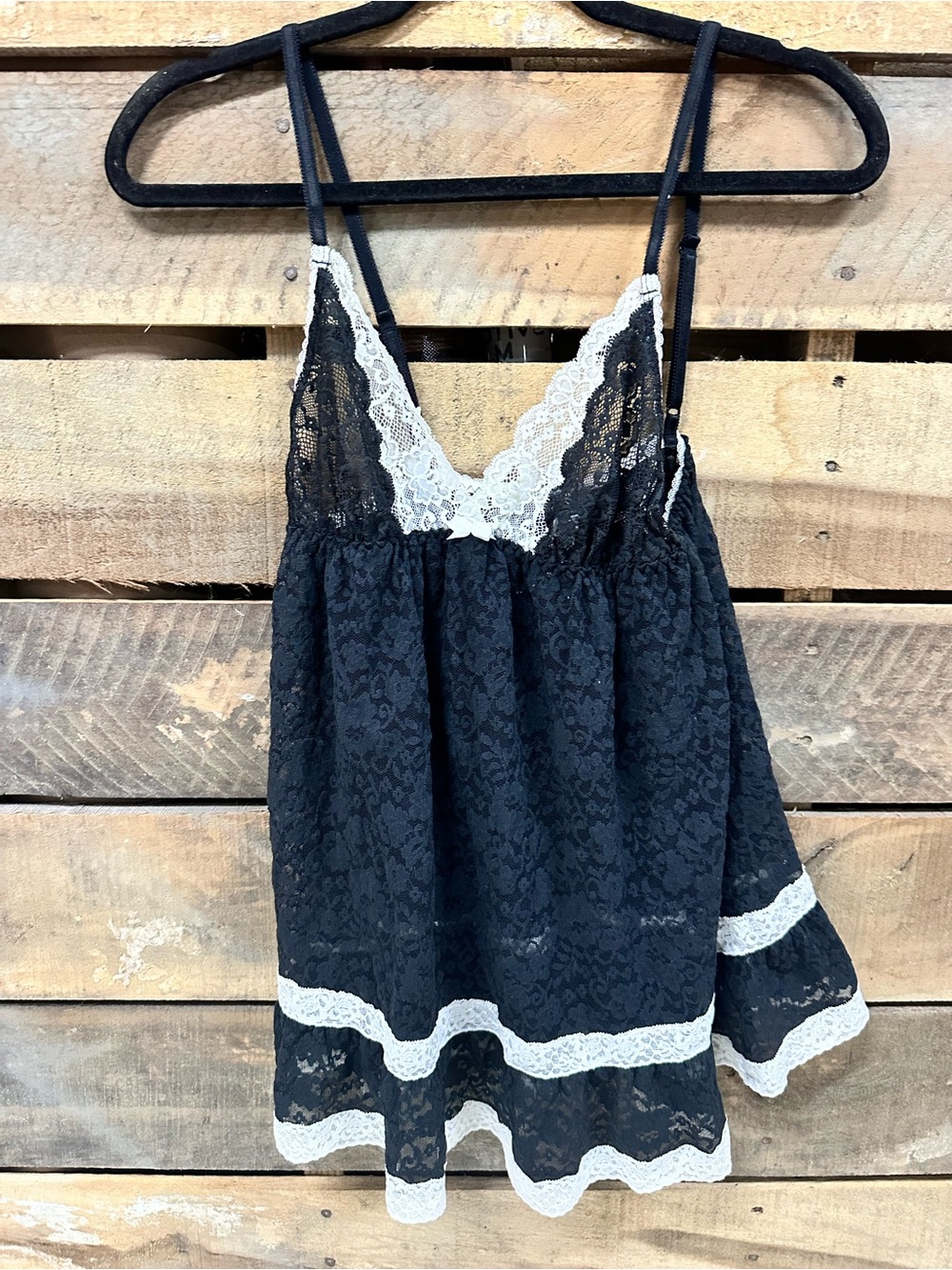Victoria's Secret vintage black lace teddy